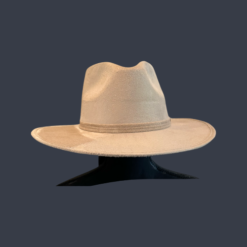 Rancher Vegan Suede Hat : Baby Pink / Large