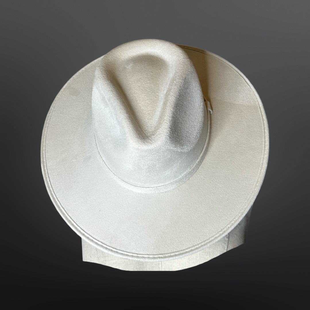 Rancher Vegan Suede Hat - W: Large / Ivory