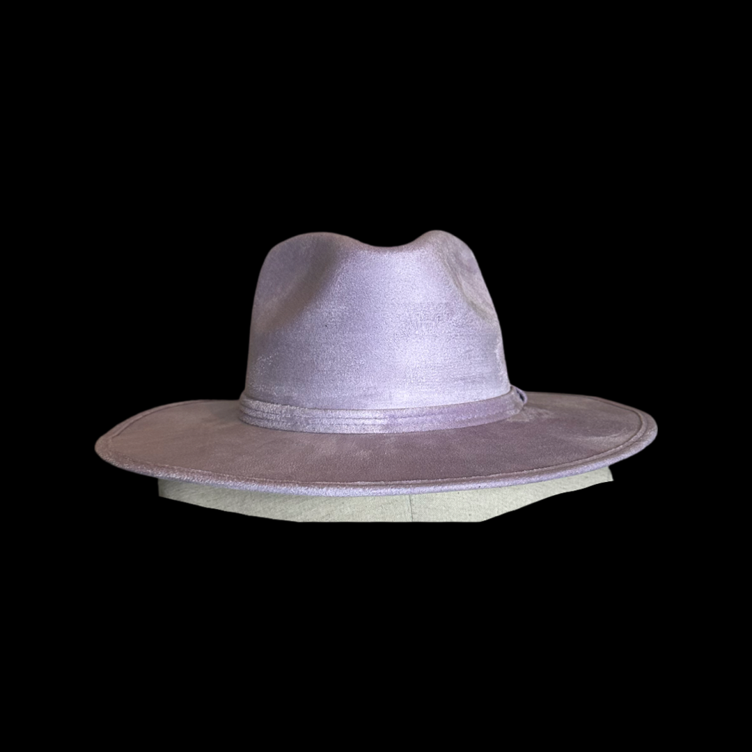 Rancher Vegan Suede Hat : Baby Pink / Large
