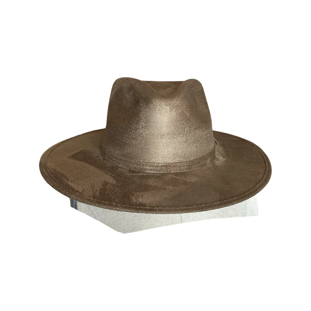 Rancher Vegan Suede Hat : Baby Pink / Large