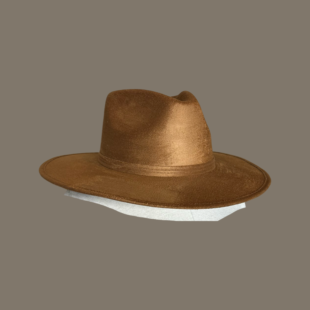 Rancher Vegan Suede Hat : Baby Pink / Large
