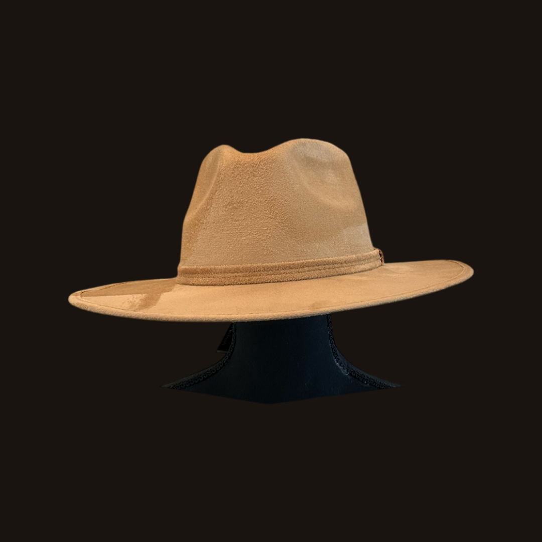 Rancher Vegan Suede Hat : Baby Pink / Large