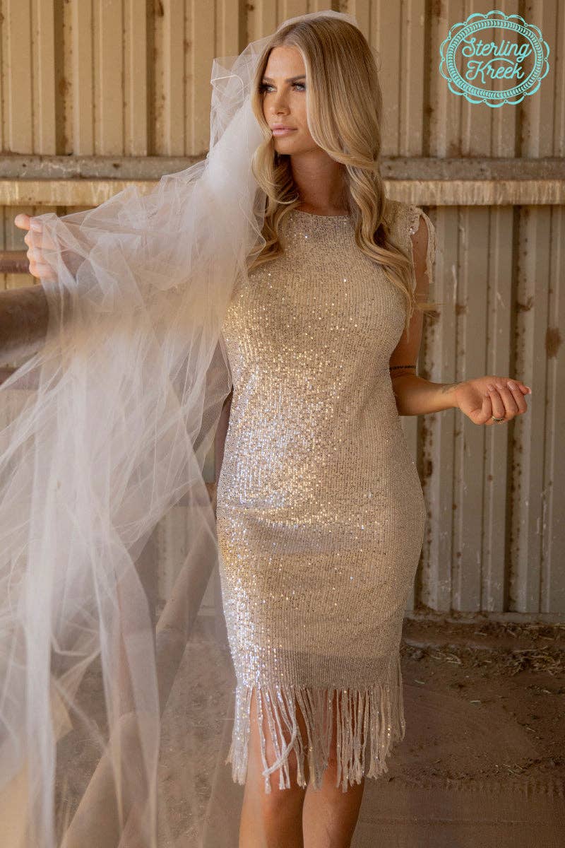 NIGHT LIFE DRESS IVORY: L