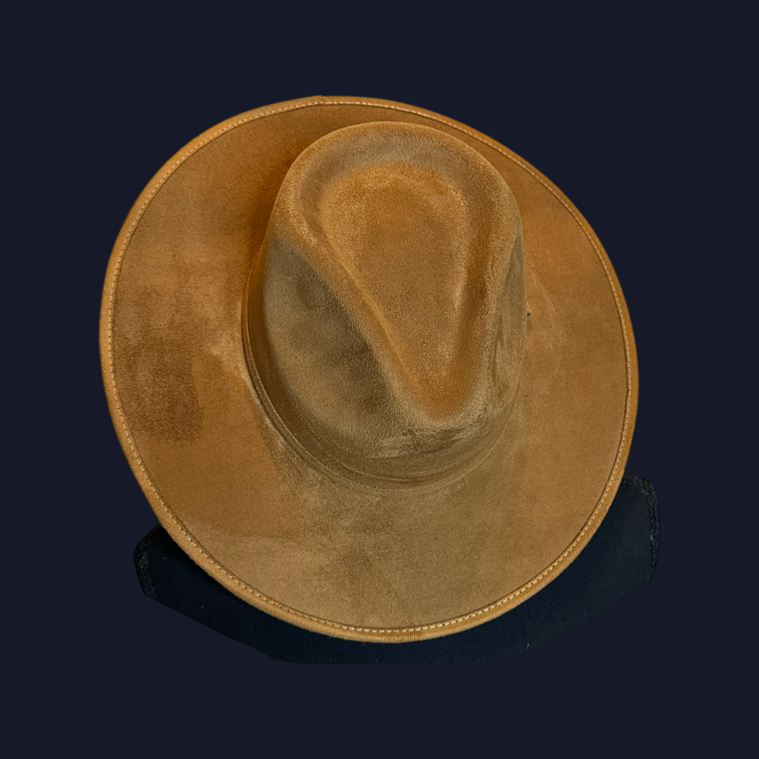 Rancher Vegan Suede Hat : Baby Pink / Large