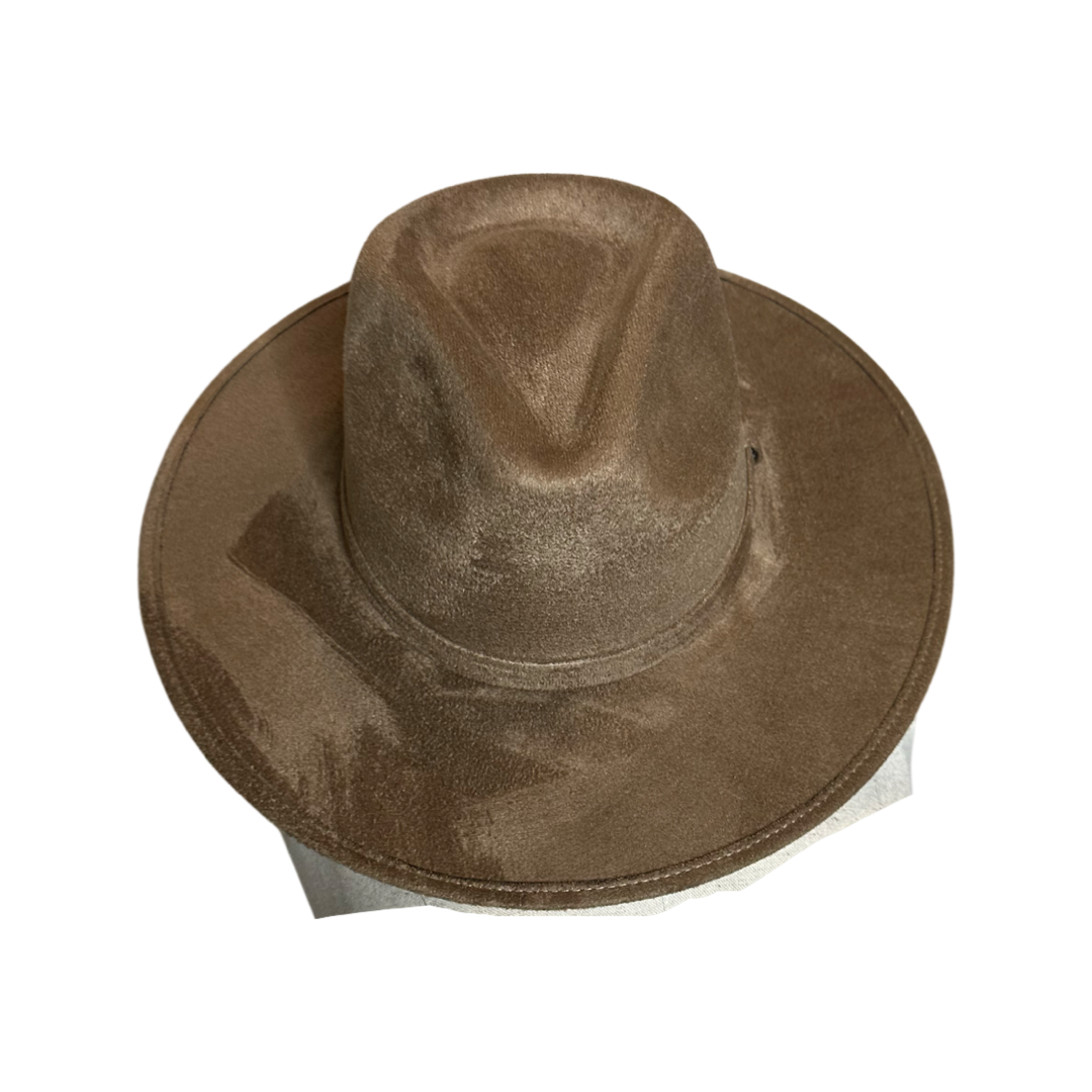 Rancher Vegan Suede Hat : Baby Pink / Large