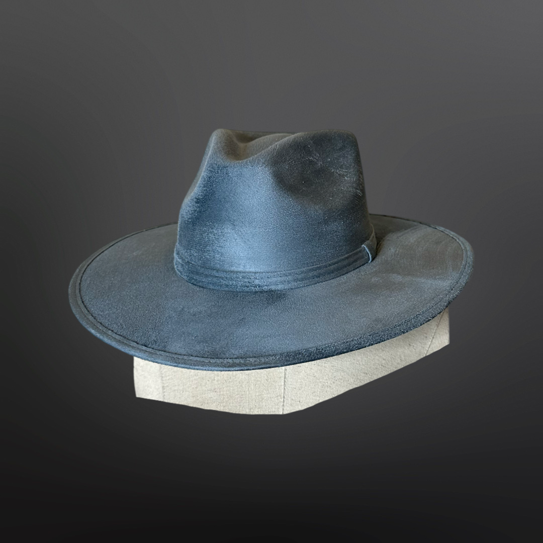 Rancher Vegan Suede Hat : Atlantic Blue / Large