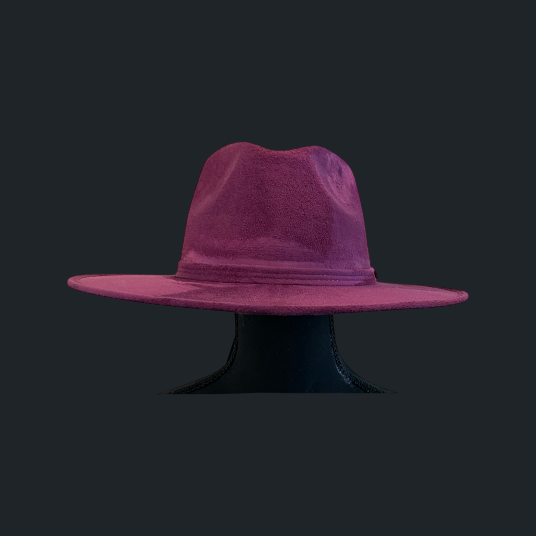 Rancher Vegan Suede Hat : Baby Pink / Large
