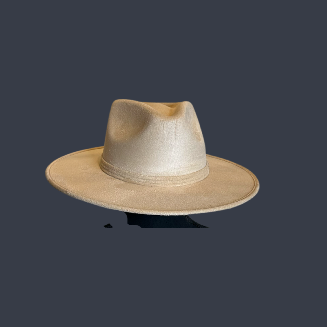 Rancher Vegan Suede Hat : Baby Pink / Large