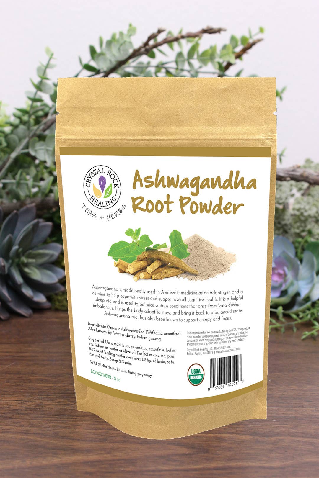 Ashwagandha Root Powder 2oz Organic