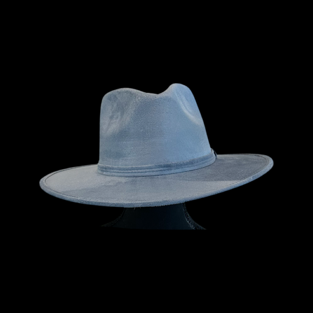 Rancher Vegan Suede Hat - W: Medium / Blue Jean