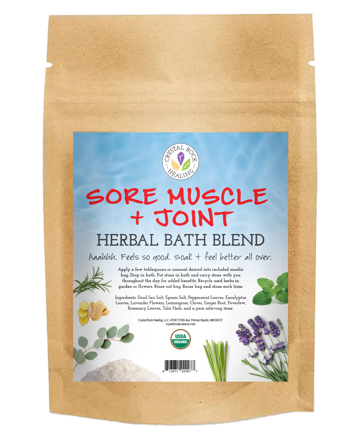 Bath Blend Organic- Sore Muscle and Joint