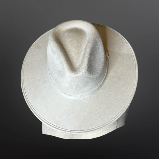 Rancher Vegan Suede Hat - W: Large / Ivory