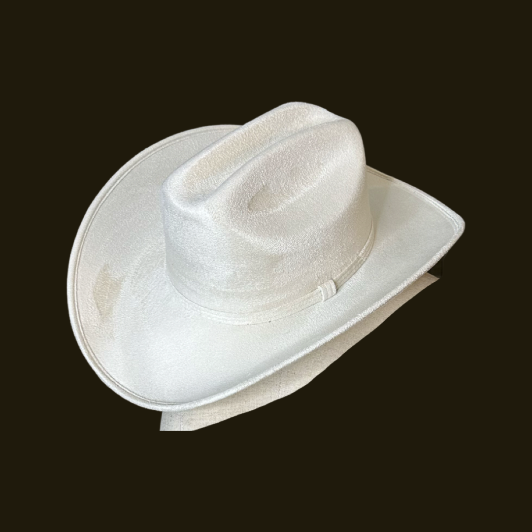 Yellowstone Cowboy Vegan Suede: Ivory / Large