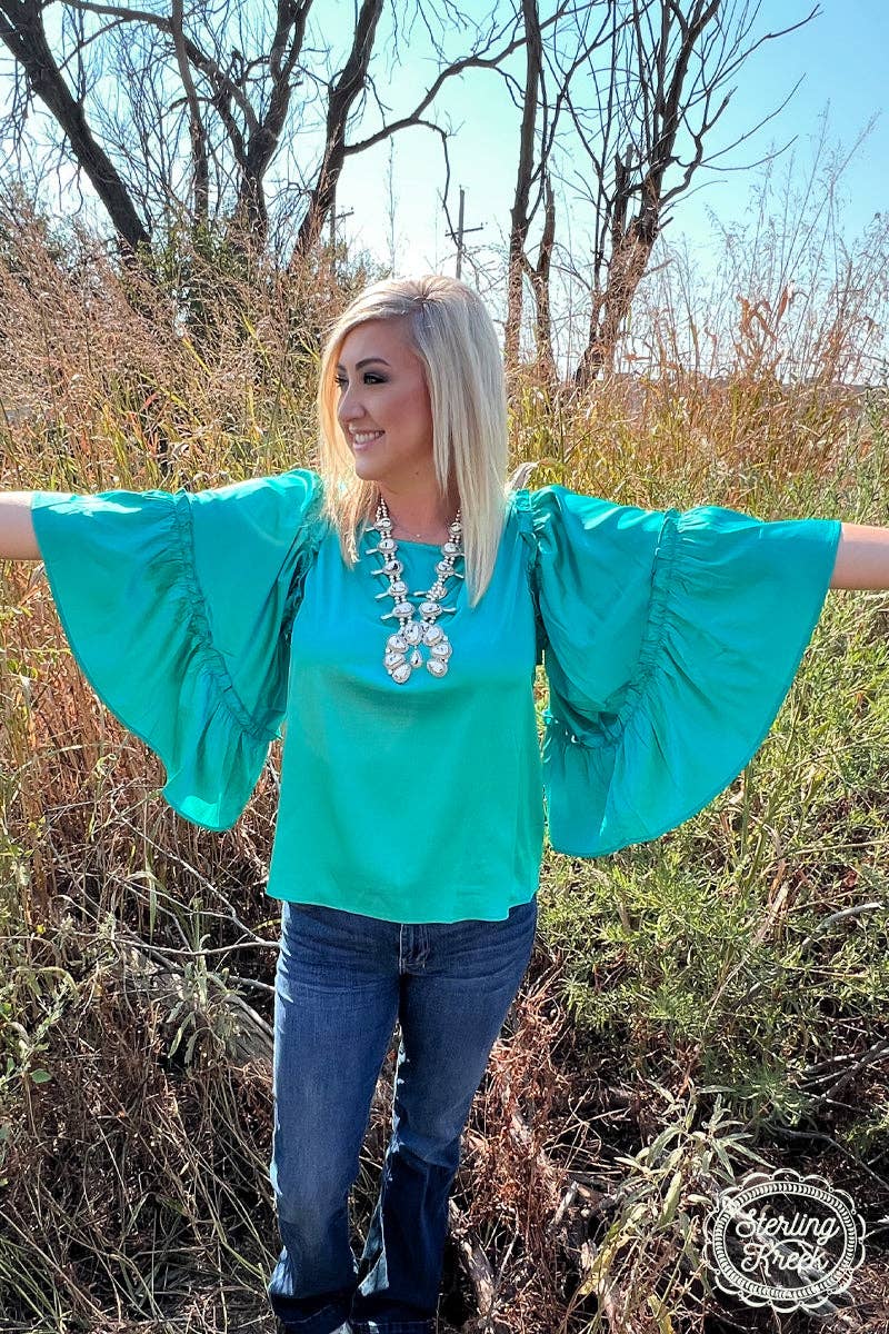 INTO THE NIGHT TOP TEAL: XL