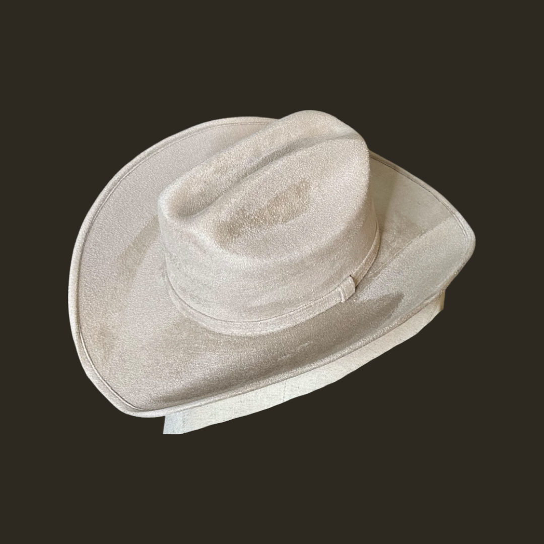 Yellowstone Cowboy Vegan Suede: Ivory / Large