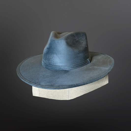 Rancher Vegan Suede Hat : Atlantic Blue / Large