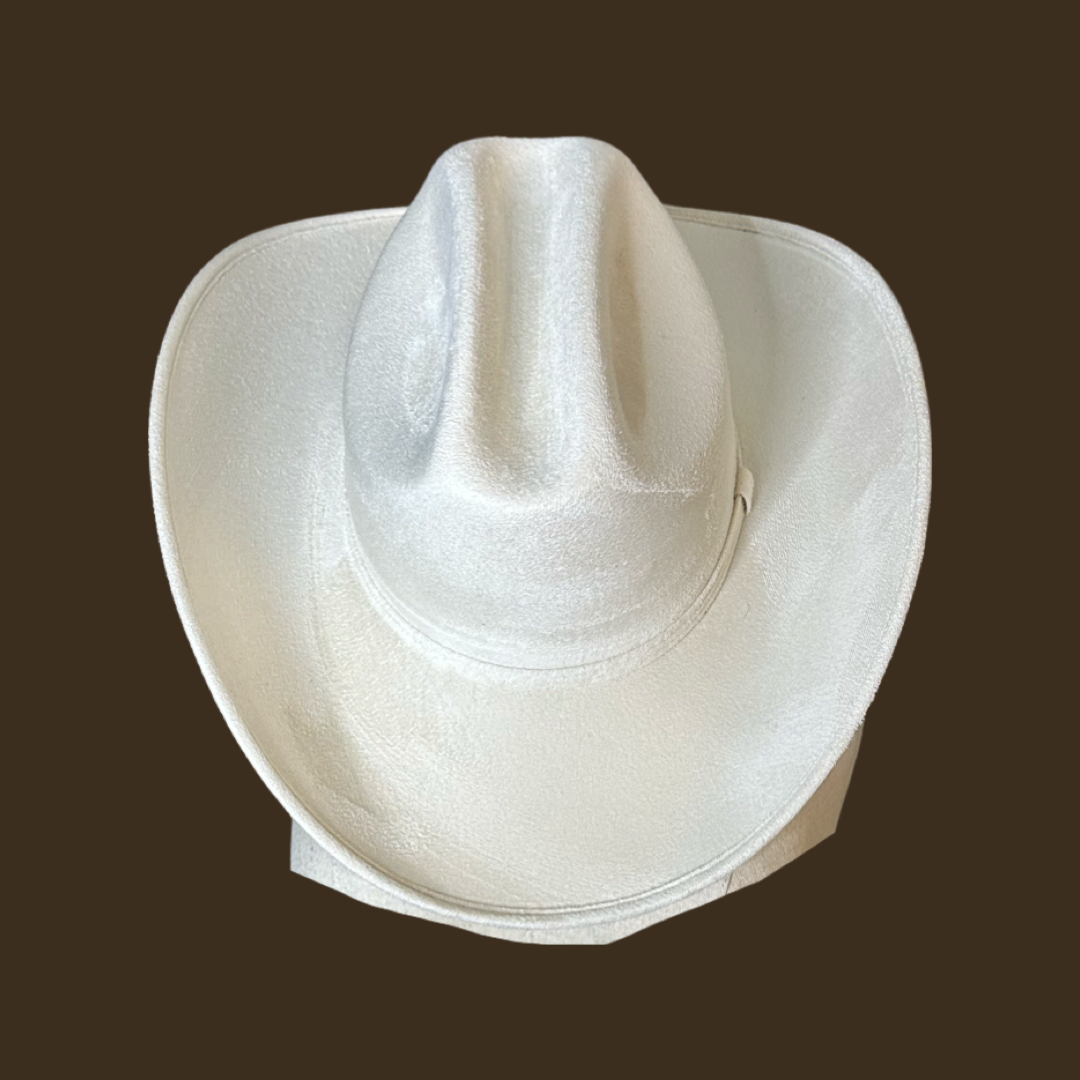 Yellowstone Cowboy Vegan Suede: Ivory / Large
