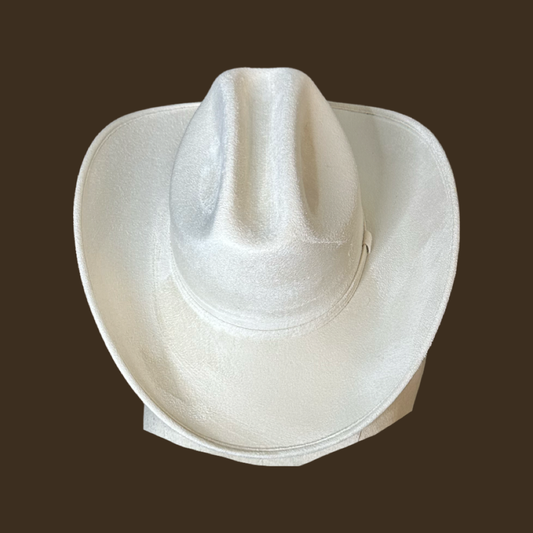 Yellowstone Cowboy Vegan Suede: Ivory / Large