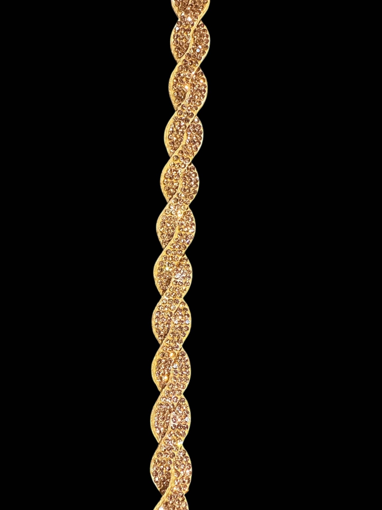 Twisted Rhinestone Band: Silver
